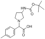 (3-BOC-AMINO-PYRROLIDIN-1-YL)-P-TOLYL-ACETIC ACID Struktur