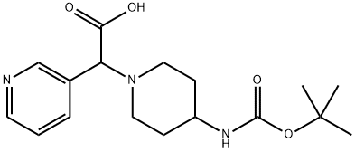 (4-BOC-AMINO-PIPERIDIN-1-YL)-PYRIDIN-3-YL-ACETIC ACID Struktur