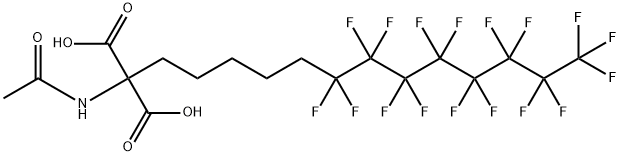 (Acetamido)[5-(perfluorooct-1-yl)pent-1-yl]propane-1,3-dioic acid Struktur