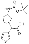 (3-N-BOC-AMINO-PYRROLIDIN-1-YL)-THIOPHEN-3-YL-ACETIC ACID Struktur