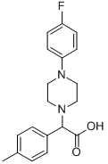 [4-(4-FLUORO-PHENYL)-PIPERAZIN-1-YL]-P-TOLYL-ACETIC ACID Struktur