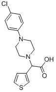 [4-(4-CHLORO-PHENYL)-PIPERAZIN-1-YL]-THIOPHEN-3-YL-ACETIC ACID Struktur