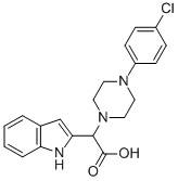 [4-(4-CHLORO-PHENYL)-PIPERAZIN-1-YL]-(1H-INDOL-2-YL)-ACETIC ACID Struktur