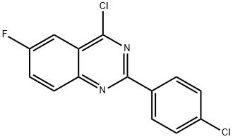 4-CHLORO-2-(4-CHLORO-PHENYL)-6-FLUORO-QUINAZOLINE Struktur