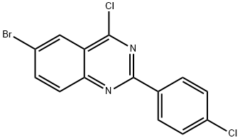 6-BROMO-4-CHLORO-2-(4-CHLORO-PHENYL)-QUINAZOLINE Struktur