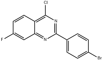 2-(4-BROMO-PHENYL)-4-CHLORO-7-FLUORO-QUINAZOLINE Struktur