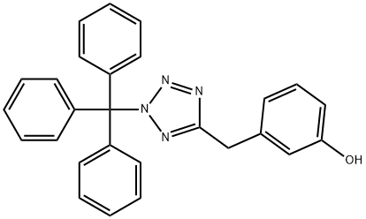 3-(2-TRITYL-2H-TETRAZOL-5-YLMETHYL)-PHENOL Struktur