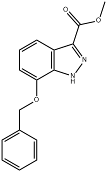 METHYL 7-BENZYLOXY-1H-INDAZOLE-3-CARBOXYLATE Struktur