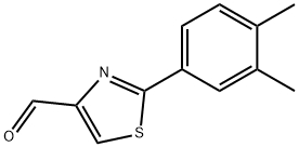 2-(3,4-DIMETHYL-PHENYL)-THIAZOLE-4-CARBALDEHYDE Struktur