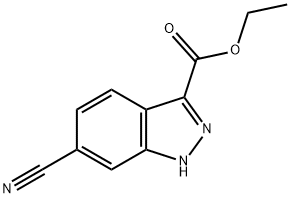 ETHYL 6-CYANO-1H-INDAZOLE-3-CARBOXYLATE Struktur