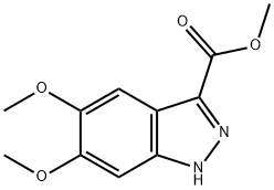 METHYL 5,6-DIMETHOXY-1H-INDAZOLE-3-CARBOXYLATE Struktur