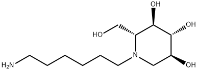 N-(12-Aminododecyl)-1-deoxynojirimycin Structure