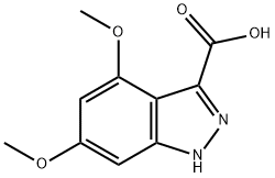 4,6-DiMethoxy-1H-indazole-3-carboxylic acid Struktur