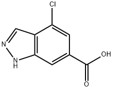 4-chloro-6-indazolecarboxylic acid Struktur