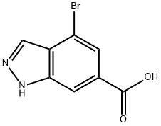 4-BROMO-1H-INDAZOLE-6-CARBOXYLIC ACID, 885523-43-3, 結(jié)構(gòu)式