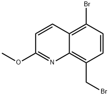 5-broMo-8-(broMoMethyl)-2-Methoxyquinoline Struktur