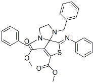 1,4-DIBENZYL-6-PHENYLIMINO-7-THIA-1,4-DIAZA-SPIRO[4.4]NON-8-ENE-8,9-DICARBOXYLIC ACID DIMETHYL ESTER Struktur