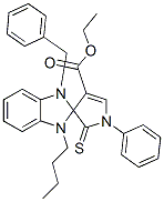 ETHYL 1-BENZYL-3-BUTYL-1'-PHENYL-2'-THIOXO-1,1',2',3-TETRAHYDROSPIRO[BENZO[D]IMIDAZOLE-2,3'-PYRROLE]-4'-CARBOXYLATE Struktur