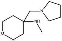 METHYL-(4-PYRROLIDIN-1-YLMETHYL-TETRAHYDRO-PYRAN-4-YL)-AMINE
 Struktur