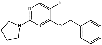 4-BENZYLOXY-5-BROMO-2-(PYRROLIDIN-1-YL)PYRIMIDINE Struktur