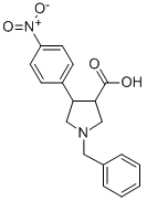 1-BENZYL-4-(4-NITRO-PHENYL)-PYRROLIDINE-3-CARBOXYLIC ACID Struktur