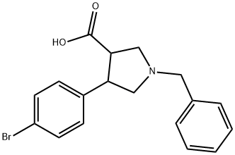 1-BENZYL-4-(4-BROMO-PHENYL)-PYRROLIDINE-3-CARBOXYLIC ACID HYDROCHLORIDE Struktur