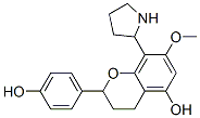 3,4-Dihydro-2-(4-hydroxyphenyl)-7-methoxy-8-(2-pyrrolidinyl)-2H-1-benzopyran-5-ol Struktur