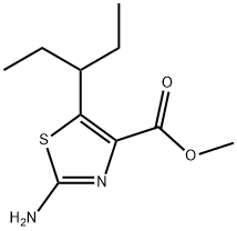 Methyl 2-amino-5-pent-3-yl-1,3-thiazole-4-carboxylate Struktur