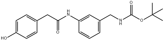 {3-[2-(4-HYDROXY-PHENYL)-ACETYLAMINO]-BENZYL}-CARBAMIC ACID TERT-BUTYL ESTER
 Struktur