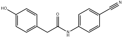 N-(4-CYANO-PHENYL)-2-(4-HYDROXY-PHENYL)-ACETAMIDE
 Struktur