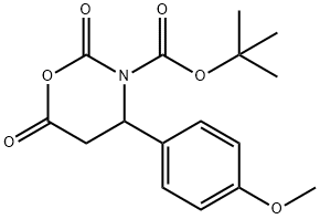 N-BOC-BETA-ALANINE-BETA-4'-METHOXYPHENYL-N-CARBOXYANHYDRIDE
 Struktur