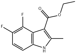 4,5-DIFLUORO-2-METHYLINDOLE-3-CARBOXYLIC ACID ETHYL ESTER
 Structure