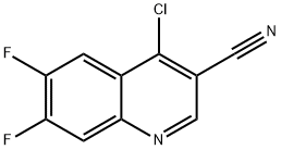 4-CHLORO-6,7-DIFLUORO-QUINOLINE-3-CARBONITRILE
 Struktur