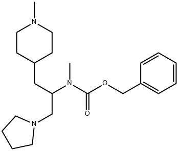 1-PYRROLIDIN-2-(N-CBZ-N-METHYL)AMINO-3-(4'-N-METHYL)PIPERIDINE-PROPANE
 Struktur