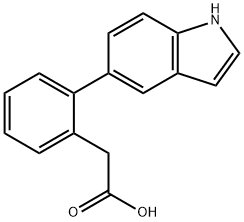 2-(5'-INDOLE)PHENYL ACETIC ACID
 Struktur