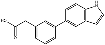 3-(5'-INDOLE)PHENYL ACETIC ACID
 Struktur