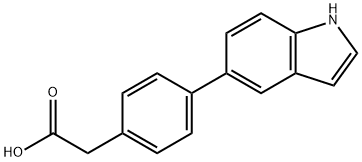 4-(5'-INDOLE)PHENYL ACETIC ACID
 Structure