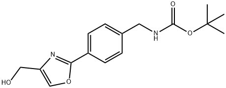 [4-(4-HYDROXYMETHYL-OXAZOL-2-YL)-BENZYL]-CARBAMIC ACID TERT-BUTYL ESTER
 Struktur