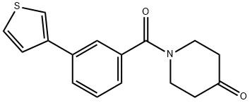 1-(3-THIOPHEN-3-YL-BENZOYL)-PIPERIDIN-4-ONE
 Struktur