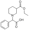 1-(CARBOXY-PHENYL-METHYL)-PIPERIDINE-3-CARBOXYLIC ACID ETHYL ESTER
 Struktur