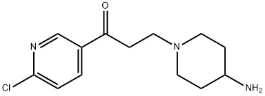 3-(4-AMINO-PIPERIDIN-1-YL)-1-(6-CHLORO-PYRIDIN-3-YL)-PROPAN-1-ONE
 Struktur