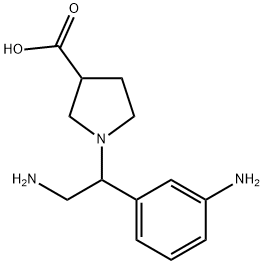 1-[2-AMINO-1-(3-AMINO-PHENYL)-ETHYL]-PYRROLIDINE-3-CARBOXYLIC ACID Struktur