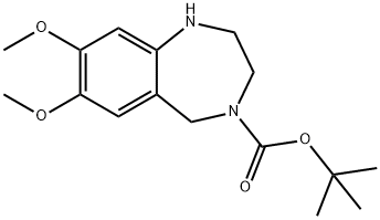 4-BOC-7,8-DIMETHOXY-2,3,4,5-TETRAHYDRO-1H-BENZO[E][1,4]DIAZEPINE
 Struktur