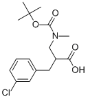 2-N-BOC-3-(3-CHLORO-PHENYL)-2-METHYLAMINOMETHYL-PROPIONIC ACID
 Struktur