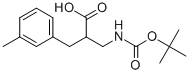 2-N-BOC-2-AMINOMETHYL-3-M-TOLYL-PROPIONIC ACID
 Struktur