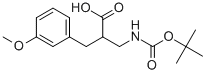 2-N-BOC-2-AMINOMETHYL-3-(3-METHOXY-PHENYL)-PROPIONIC ACID
 Struktur