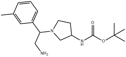 3-N-BOC-AMINO-1-(2-AMINO-1-M-TOLYL-ETHYL)-PYRROLIDINE
 Struktur