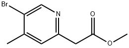 2-Pyridineacetic acid, 5-bromo-4-methyl-, methyl ester Struktur