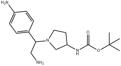 3-N-BOC-1-[2-AMINO-1-(4-AMINO-PHENYL)-ETHYL]-PYRROLIDINE
 Struktur