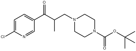 1-(6-CHLORO-PYRIDIN-3-YL)-2-METHYL-3-(4-BOC-PIPERAZIN-1-YL)-PROPAN-1-ONE
 Struktur